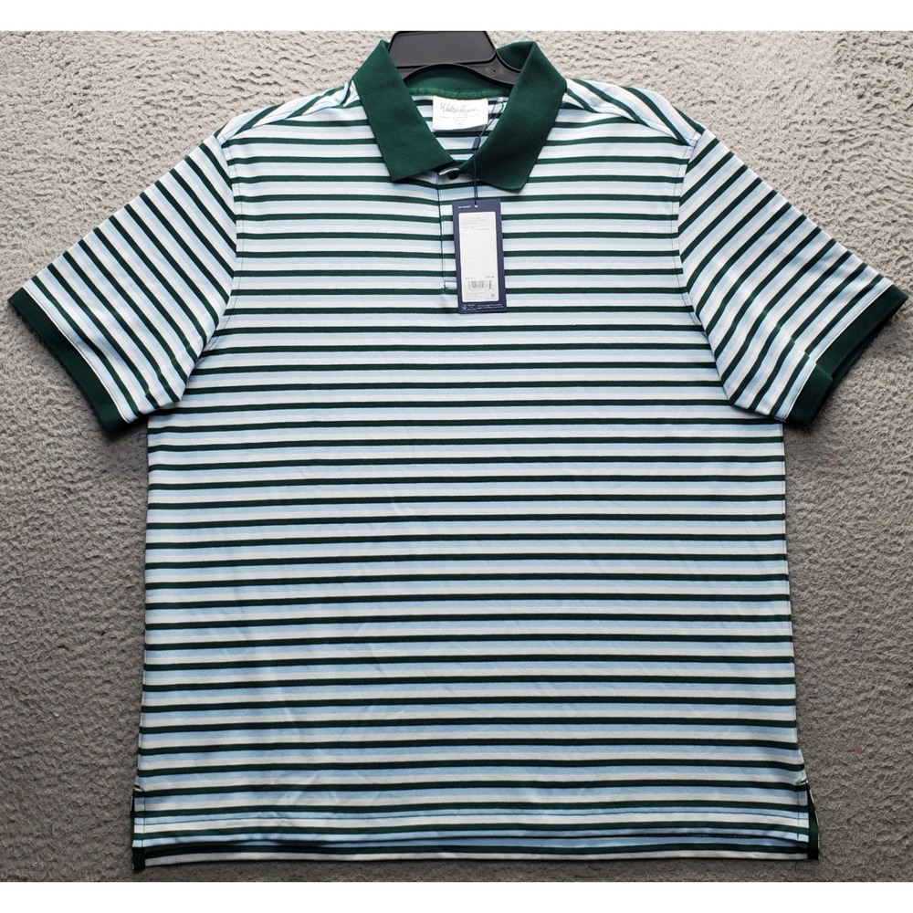 Walter Hagen Clubhouse Polo Shirt Mens XL Multi Striped Golf Performance Popover